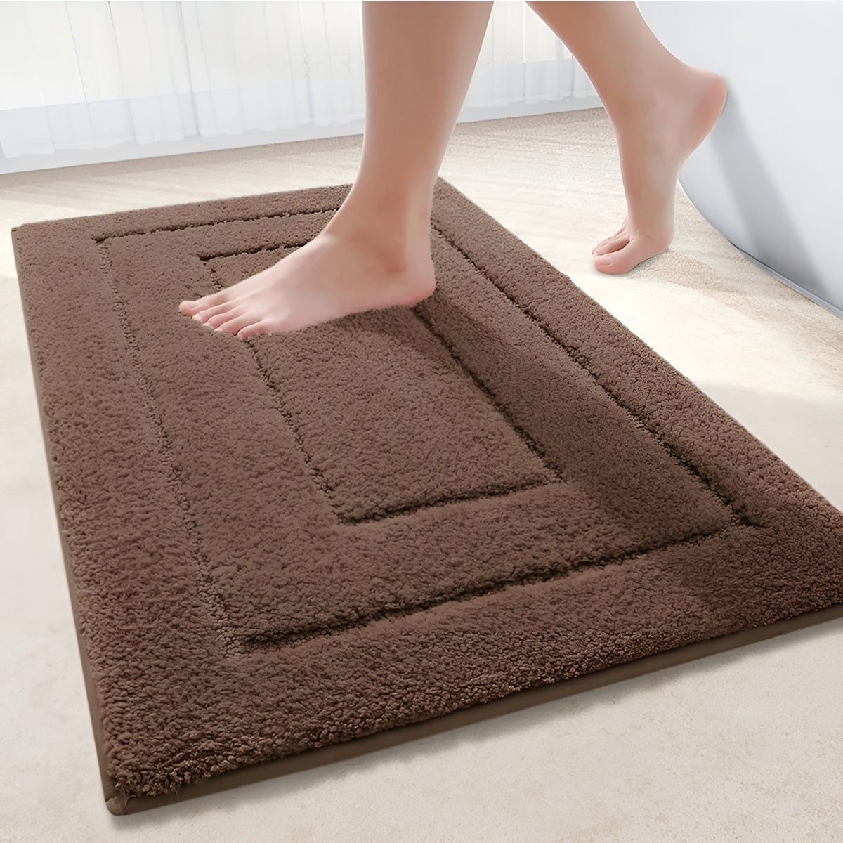 Microfiber Bath Mat | Soft Non-Slip Plush Rug