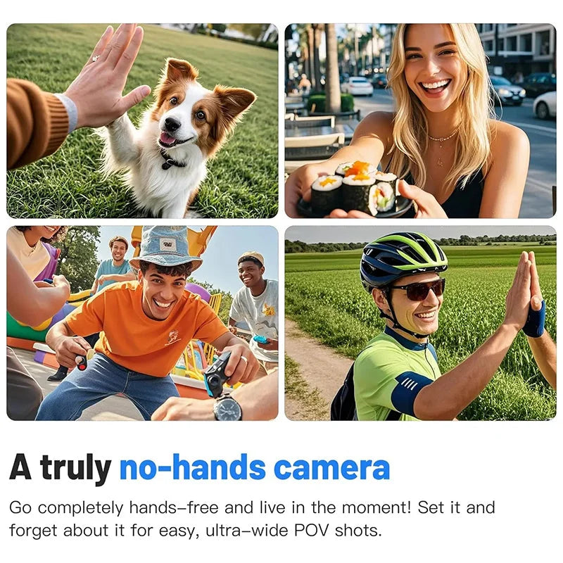 Mini 4K Action Camera | Magnetic Mount, Clip Kit