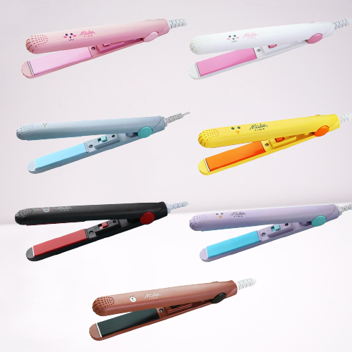 Mini Hair Straightener Ceramic Plates Compact Travel with Auto Shut-Off