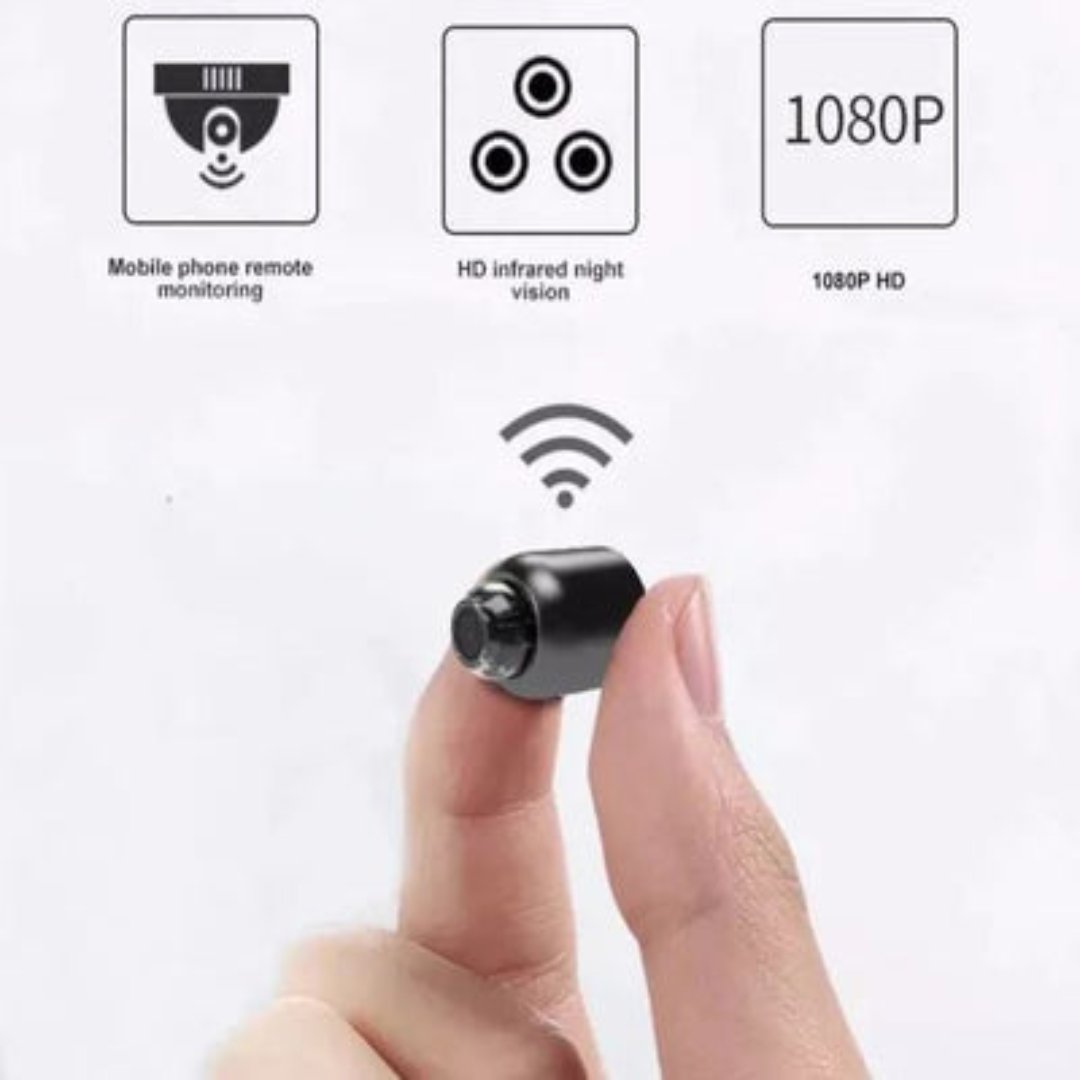 Mini Hidden Spy Camera Wireless | 1080p HD Video & Audio, IR Night Vision | Motion Alerts, Live App Streaming, MicroSD