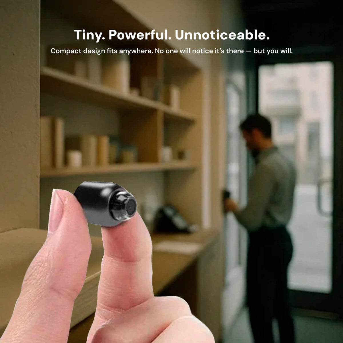 Mini Hidden Spy Camera Wireless | 1080p HD Video & Audio, IR Night Vision | Motion Alerts, Live App Streaming, MicroSD