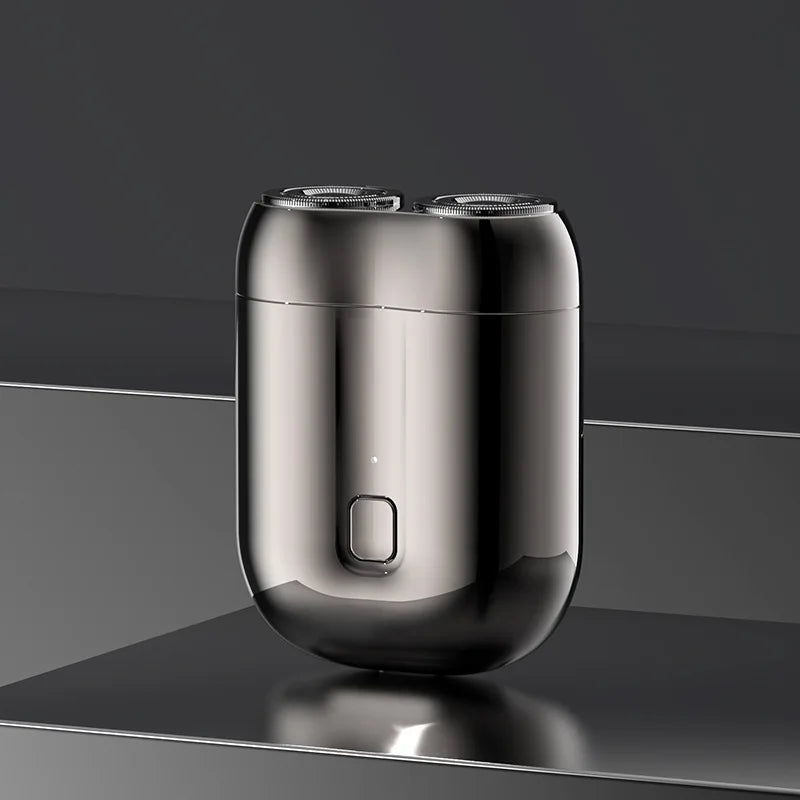 Mini USB Travel Shaver | Pocket-Size Dual Head Rotary Electric Razor