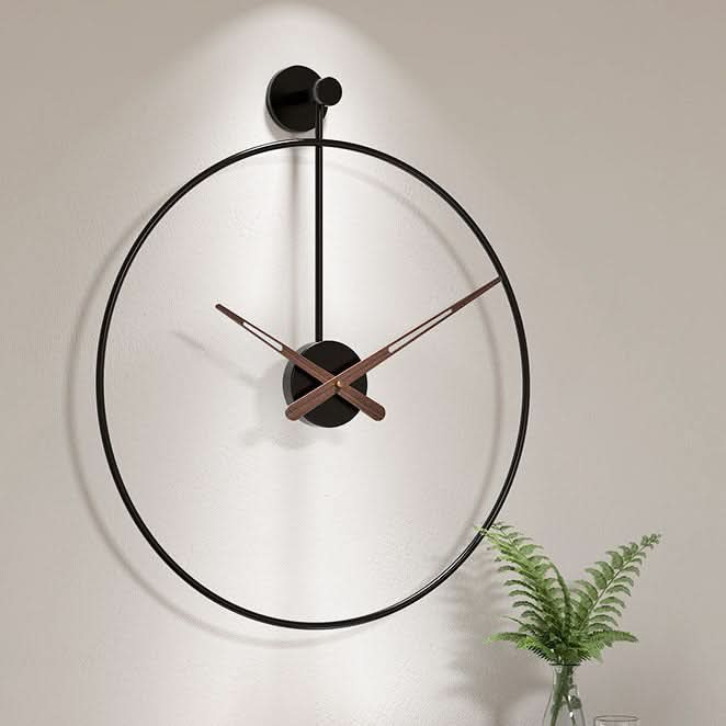 Minimalist Modern Wall Clock 16-Inch - Iron - Silent Sweep Movement