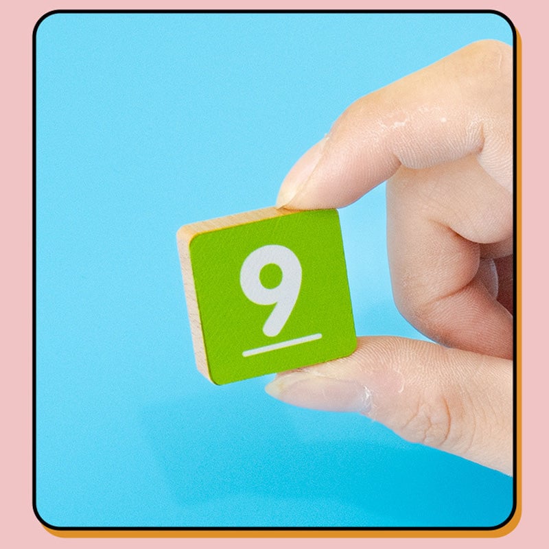 Montessori Toy Wooden Felt Board Finger Counting with Number Recognition