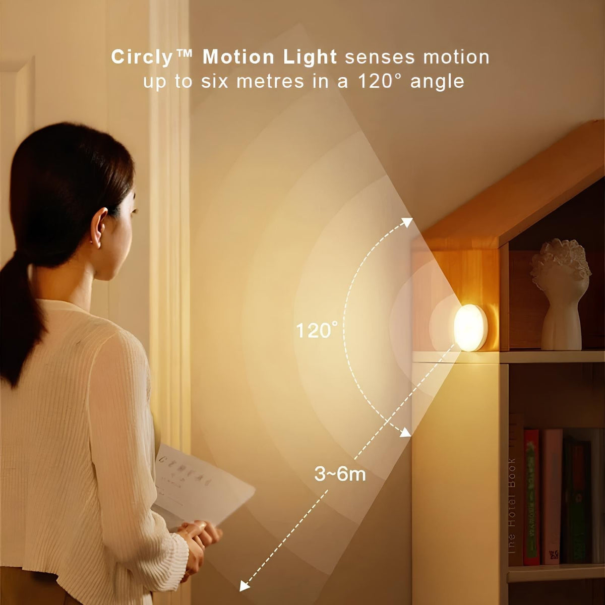 Motion Sensor Night Light | Auto On/Off Detection | USB or Battery Powered, Tool-Free Install, 2/4/8 Pack Options Available