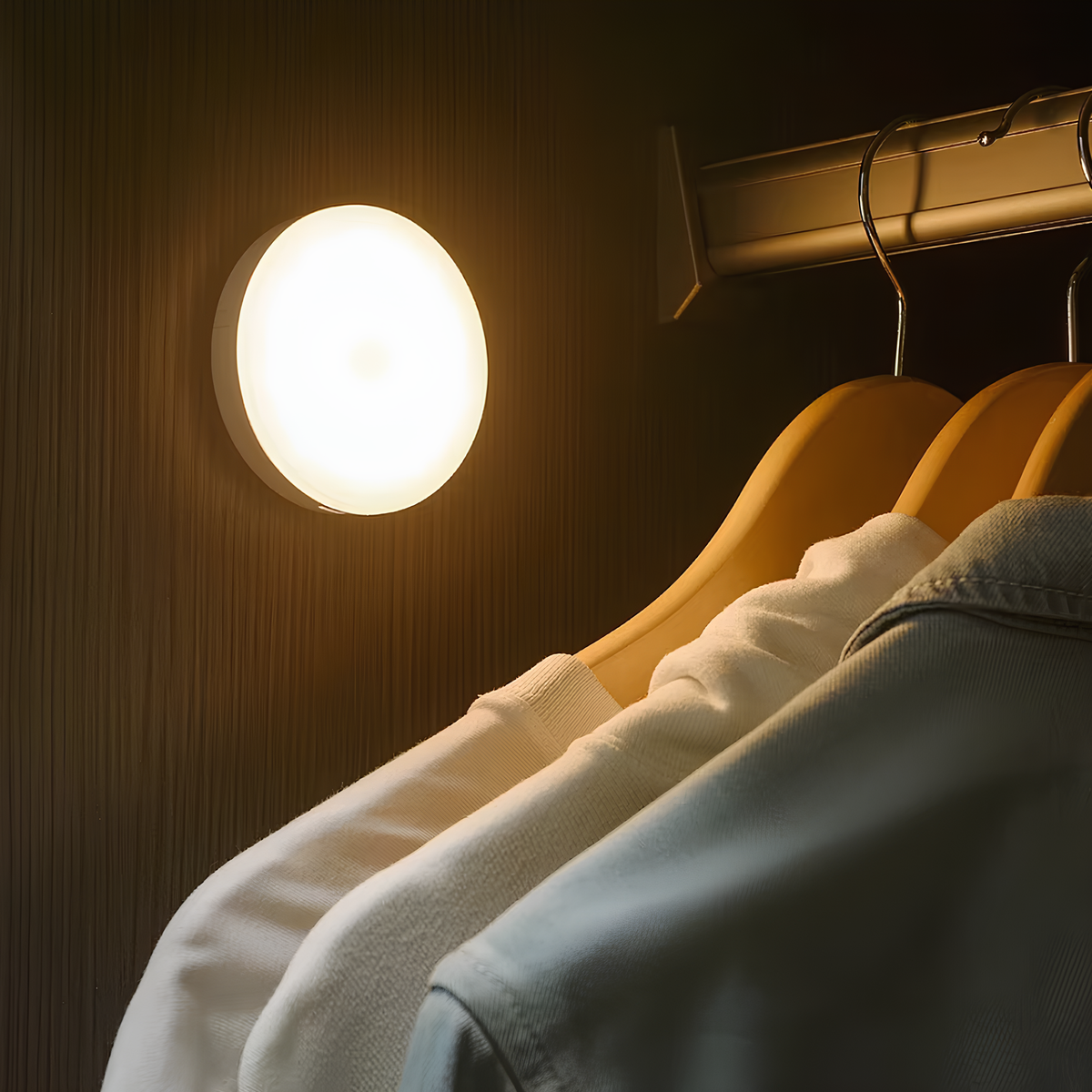 Motion Sensor Night Light | Auto On/Off Detection | USB or Battery Powered, Tool-Free Install, 2/4/8 Pack Options Available