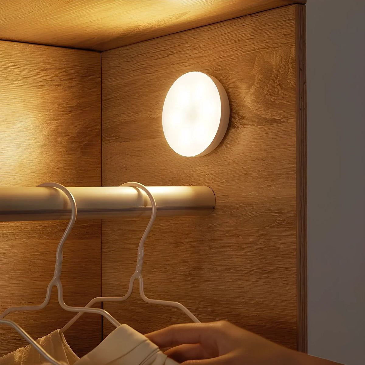Motion Sensor Night Light | Auto On/Off Detection | USB or Battery Powered, Tool-Free Install, 2/4/8 Pack Options Available