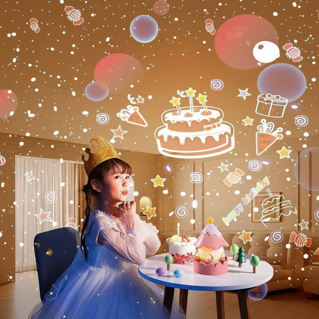 Musical Star Projector | Turning Figures And A Soft Glow