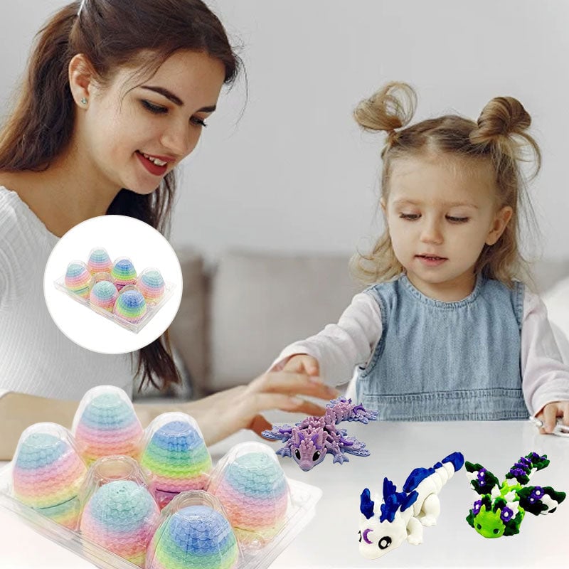 Mystery Toy Eggs Dragon Figures Fully Articulated ABS with Poseable Wings