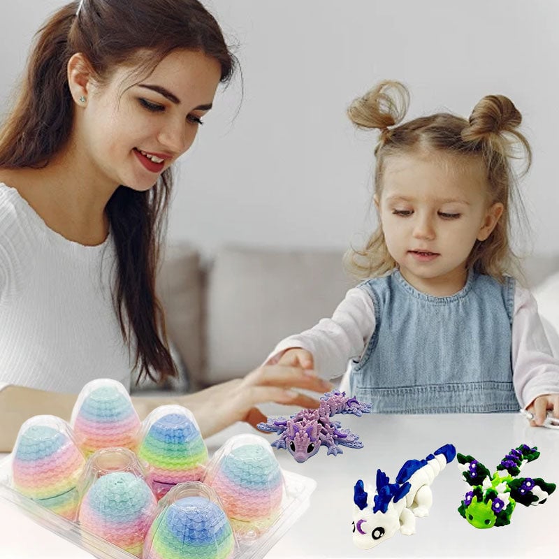 Mystery Toy Eggs Dragon Figures Fully Articulated ABS with Poseable Wings