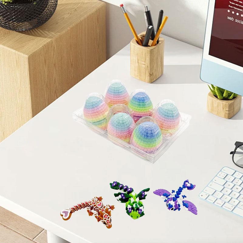 Mystery Toy Eggs Dragon Figures Fully Articulated ABS with Poseable Wings
