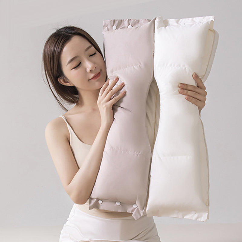 Neck Support Pillow Dual-Zone Adjustable Antibacterial with Washable Cover