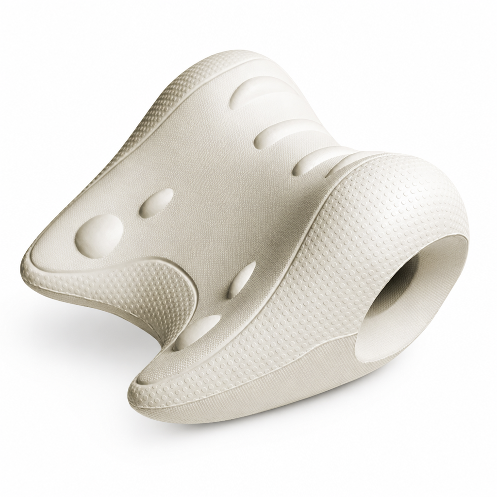 Neck Traction Pillow U-Shaped | Acupressure Nodes & Gravity Stretch | Relieves Neck, Shoulder and Posture Tension