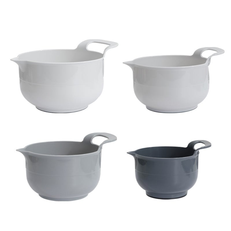 Nesting Mixing Bowl Set Plastic Stackable Graduated with Pour Spouts