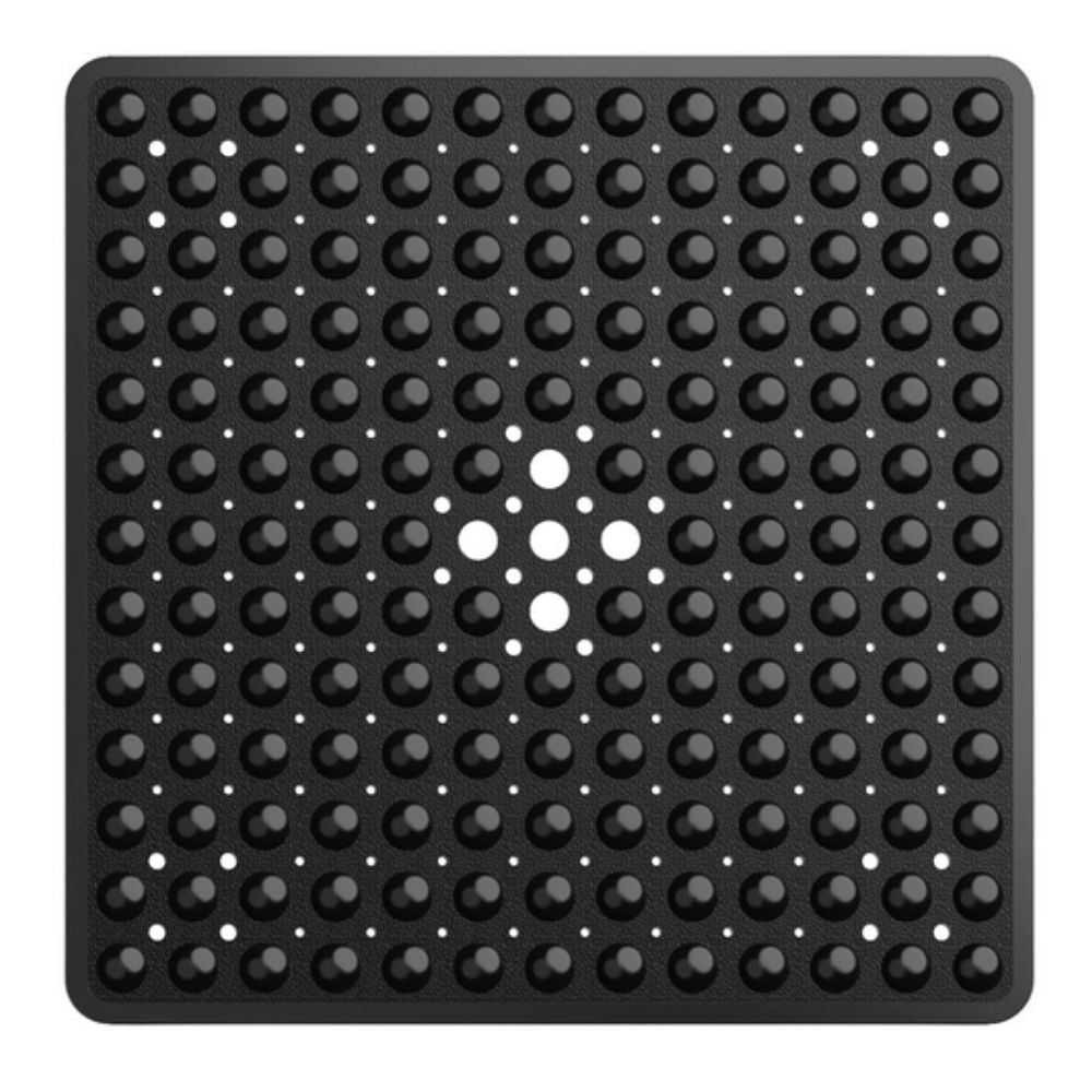 Non Slip Bath Mat Square | Suction Base, Drain Holes