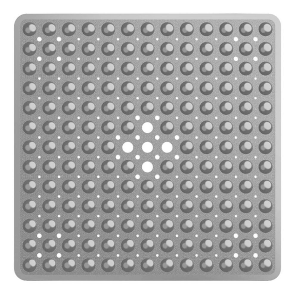 Non Slip Bath Mat Square | Suction Base, Drain Holes