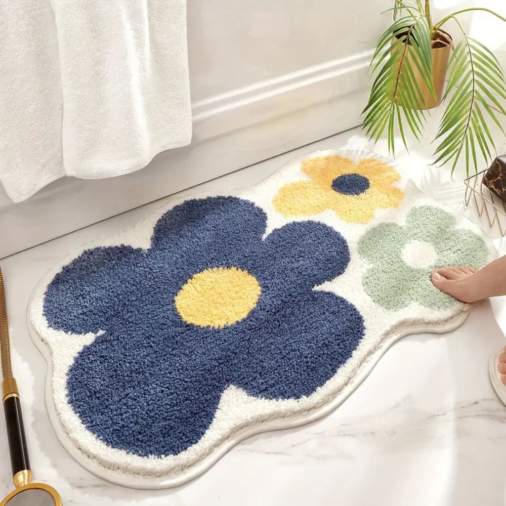 Non Slip Bath Mat - Ultra-Soft Microfiber, Quick Drying