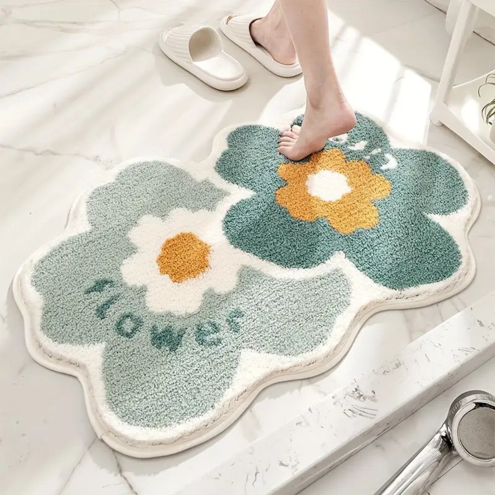 Non Slip Bath Mat - Ultra-Soft Microfiber, Quick Drying
