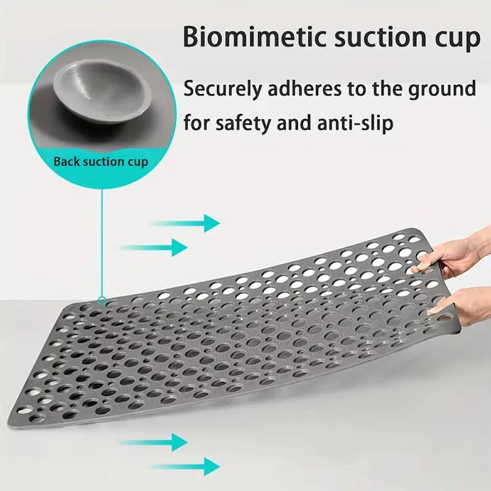 Non Slip Bathroom Mats | Drainage Holes, Suction Base