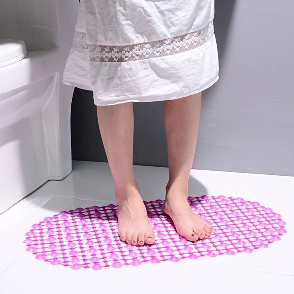 Non Slip Shower Mat - Fast Drain Open-Grid Design