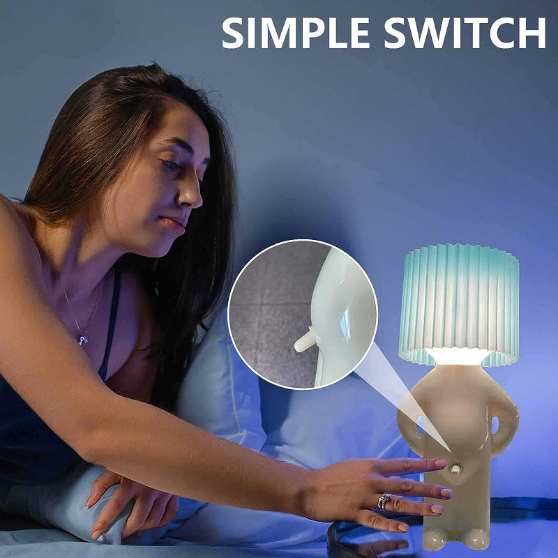 Novelty Figure LED Night Light Lamp | Plastic Frame with Plug-In Base | Soft Ambient Glow for Decor and Reading
