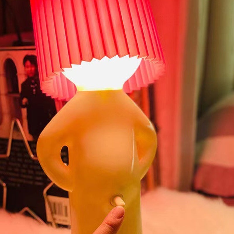 Novelty Figure LED Night Light Lamp | Plastic Frame with Plug-In Base | Soft Ambient Glow for Decor and Reading