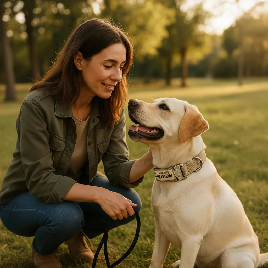 Nylon Dog Collar | Adjustable Tactical Collar with Patch Panel