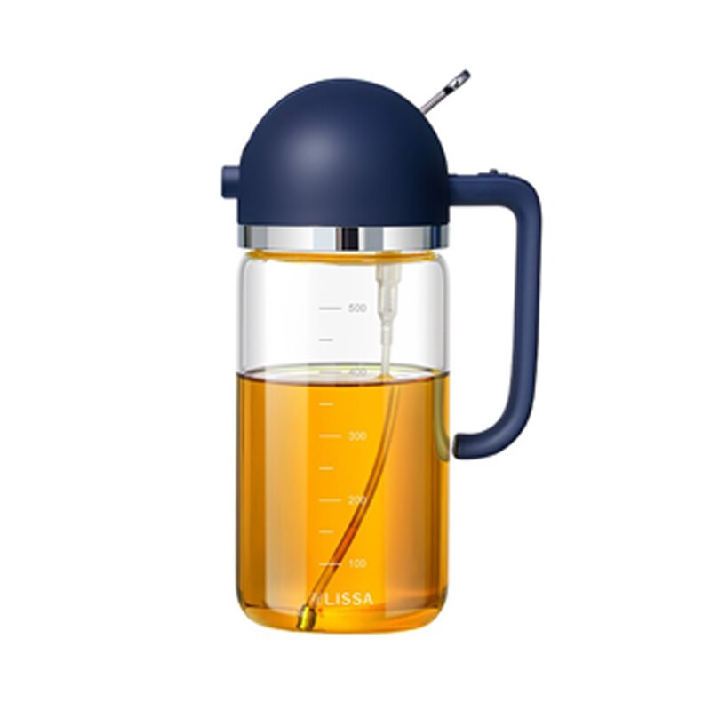 Oil Spray Dispenser Bottle Borosilicate Glass with One-Hand Trigger
