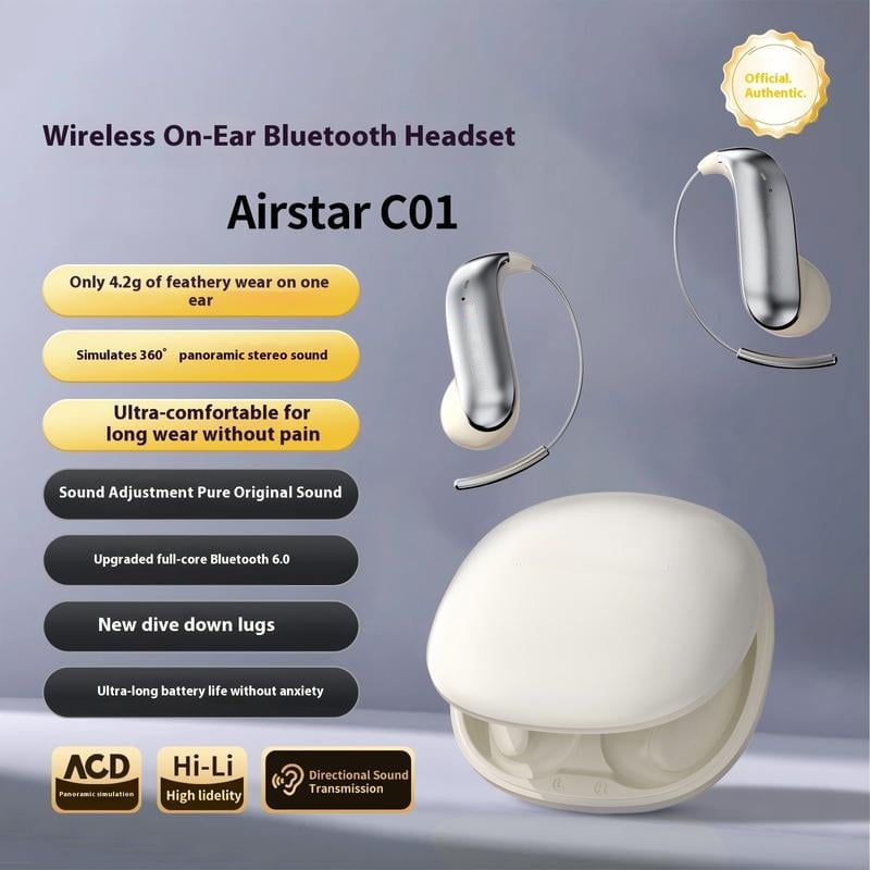 Open-Ear Wireless Earbuds | Stable Bluetooth Connection | Long Battery Life with Charging Case, IPX5 Water Resistant