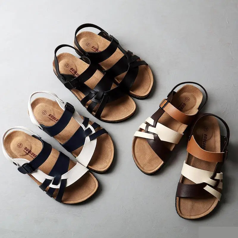 Orthopedic Leather Sandals for Women - Padded Insole for Comfort