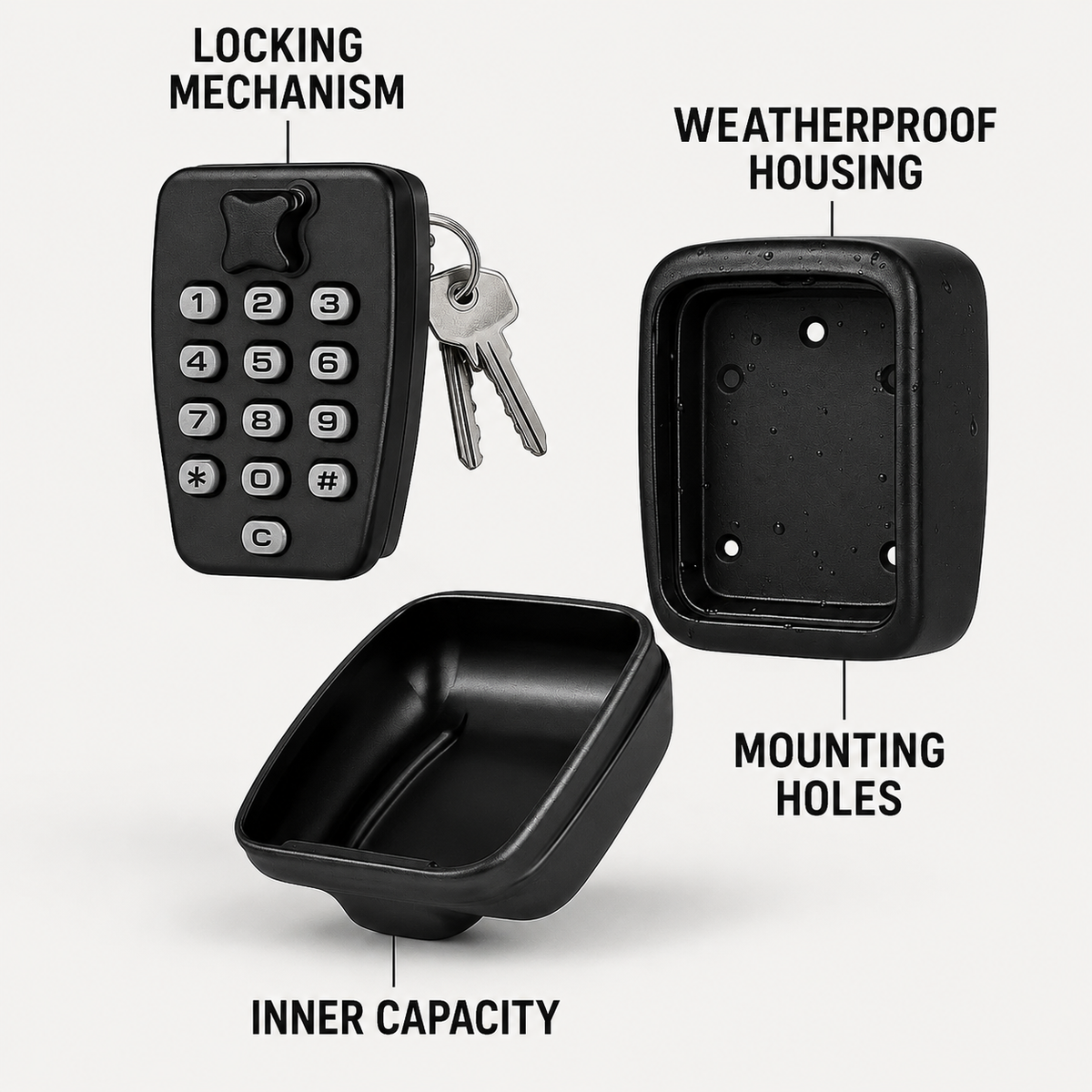 Outdoor Key Box | Wall Mounted Combination Key Safe