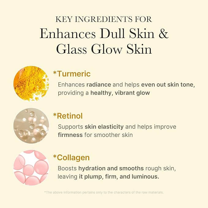 Peel-Off Face Mask for Dark Spots | Kojic Acid, Turmeric & Marine Collagen | Brightens & Evens Skin Tone Naturally