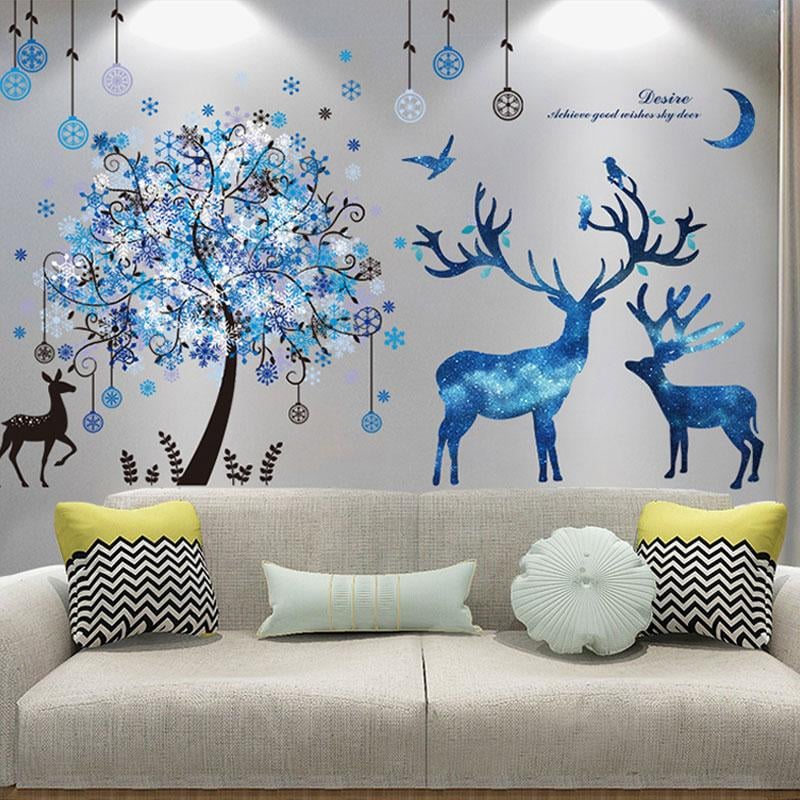 Peel-and-Stick Wall Sticker Waterproof PVC Removable with Residue-Free Removal