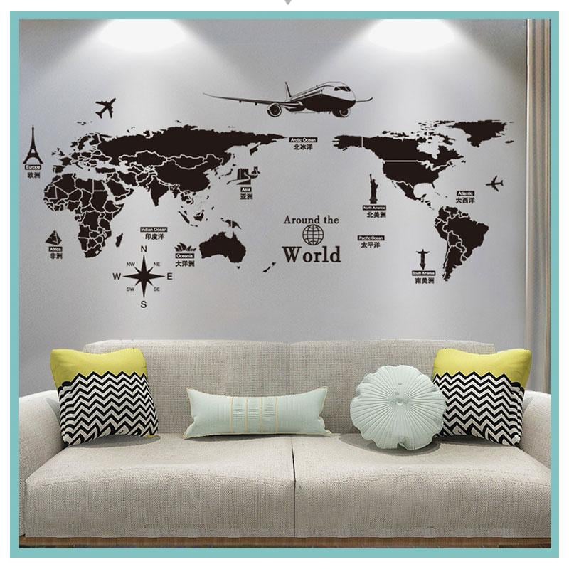 Peel-and-Stick Wall Sticker Waterproof PVC Removable with Residue-Free Removal