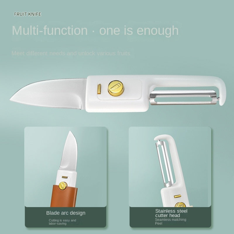 Peeler Knife 2-in-1 Stainless Steel Vegetable with Ergonomic Handle
