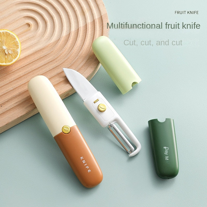 Peeler Knife 2-in-1 Stainless Steel Vegetable with Ergonomic Handle