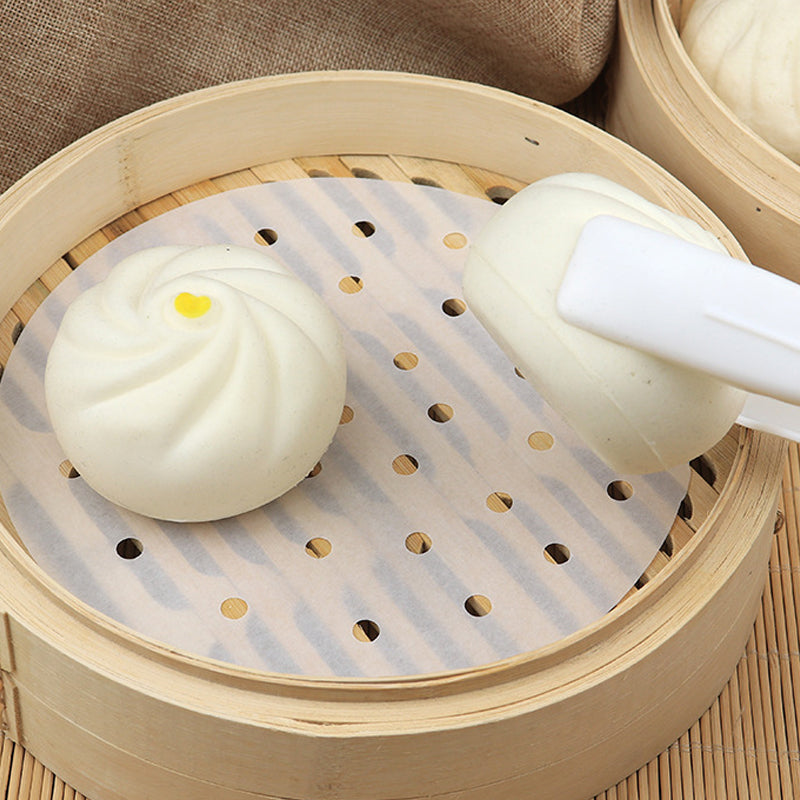 Perforated Anti-Stick Steamer Paper 100/400pcs | Waterproof & Heat Resistant | Reusable Non-Stick Liner for Cooking