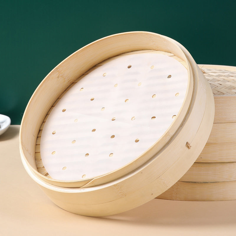 Perforated Anti-Stick Steamer Paper 100/400pcs | Waterproof & Heat Resistant | Reusable Non-Stick Liner for Cooking