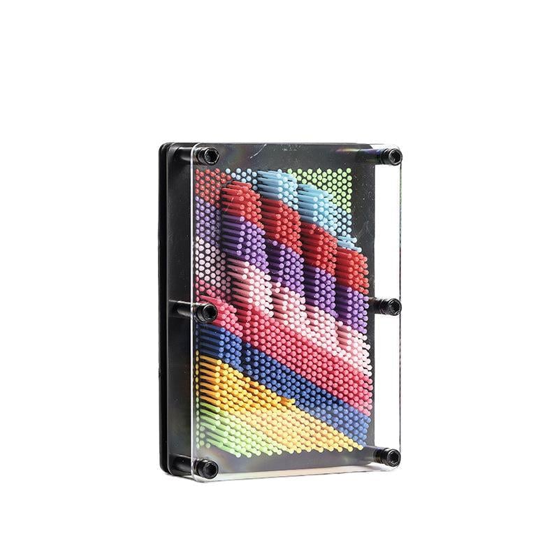 Pin Art Toy Plastic Sculpture Board Reusable Grid with Hand Face Imprint