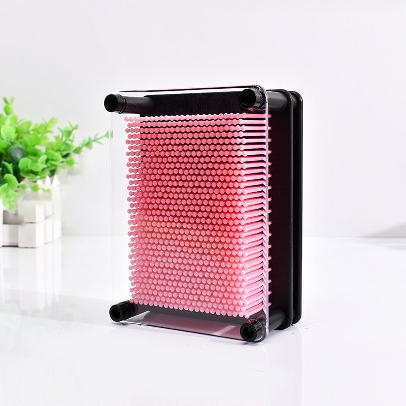 Pin Art Toy Plastic Sculpture Board Reusable Grid with Hand Face Imprint