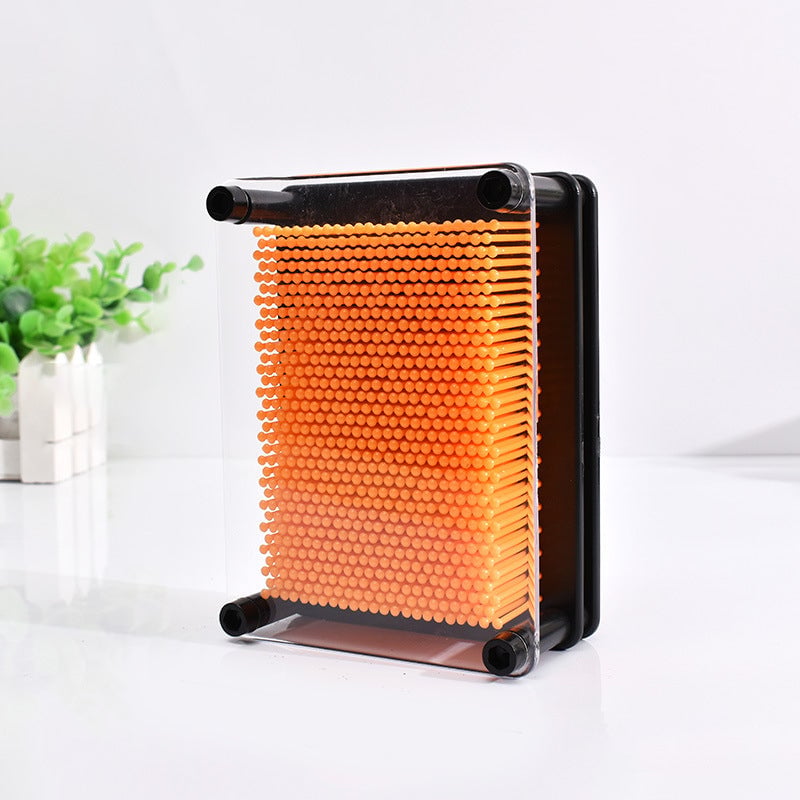 Pin Art Toy Plastic Sculpture Board Reusable Grid with Hand Face Imprint
