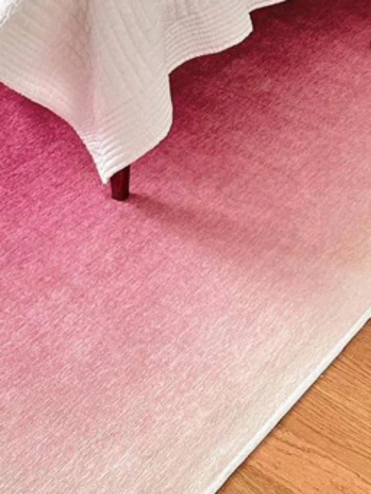 Pink Gradient Rug | Soft Flat Weave | Machine Washable at 30°C, Easy Care
