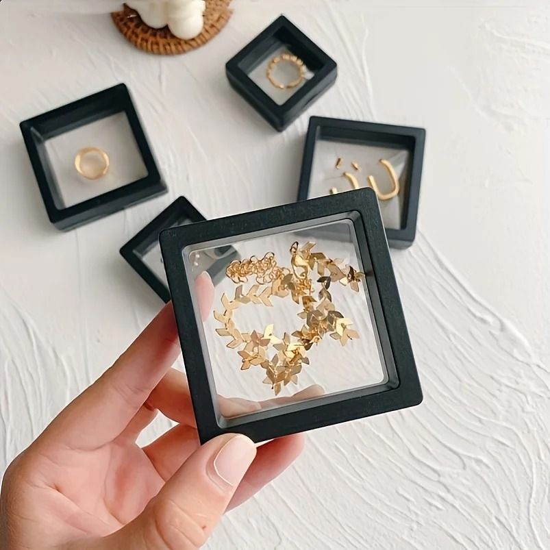 Plastic Display Box Set of 10 | Clear Lids with Secure Closure | Stackable Storage for Jewellery, Coins and Collectibles