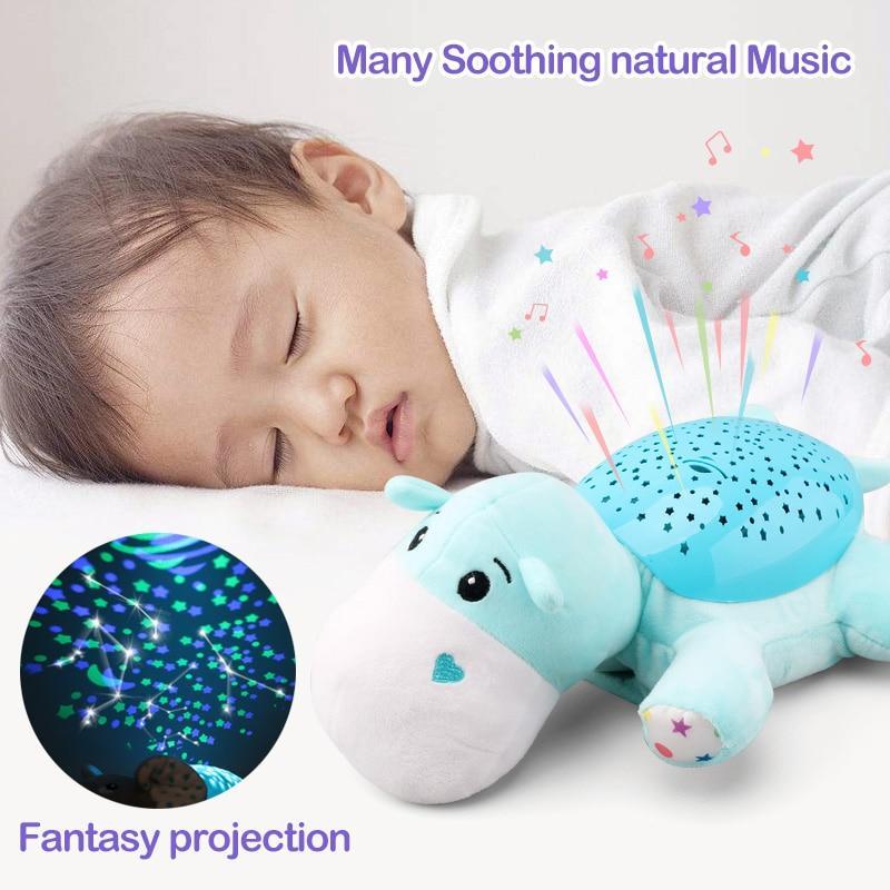 Plush Night Light Toy with Star Projector | Soothing Music & Soft Glow | Helps Babies Settle to Sleep Each Night
