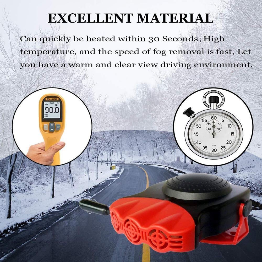 Portable Car Heater 150 W Plug-In 12 V Defroster with 180° Rotary Holder