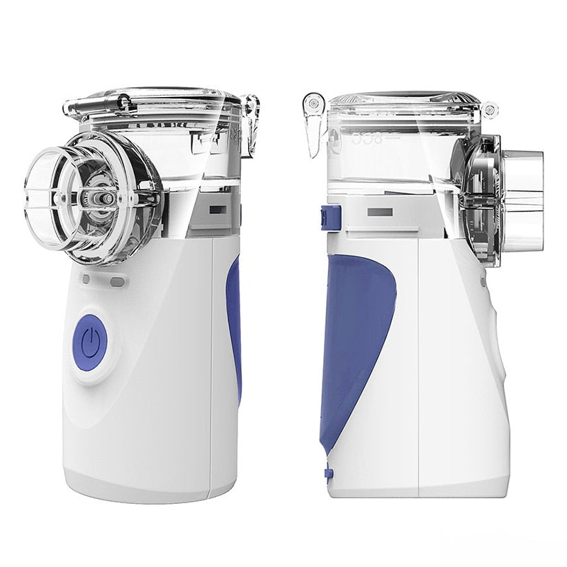 Portable Ultrasonic Nebulizer | Adjustable Airflow, 0.5-5 Micron Fine Mist | USB Rechargeable, Adult & Child Masks