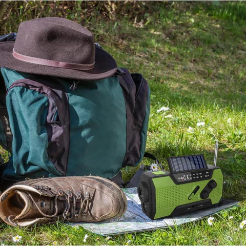 Emergency Radio with Solar & Hand Crank Charging | 4000mAh Power Bank | Flashlight, SOS Alarm, AM/FM Radio for Outdoors 3
