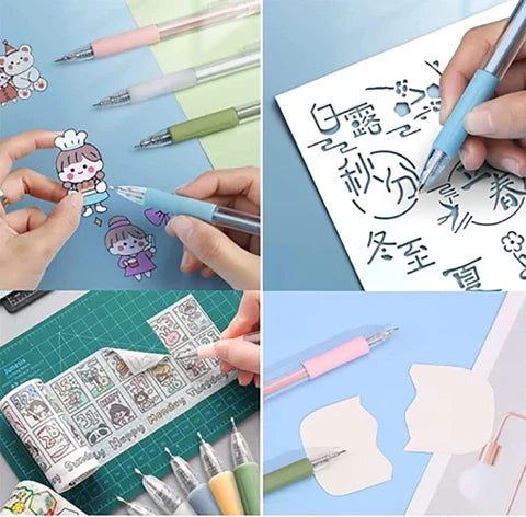 Precision Craft Cutter Steel Blade | Ergonomic Non-Slip Handle | Clean, Detailed Cuts for Scrapbooking, Sewing & Card Making
