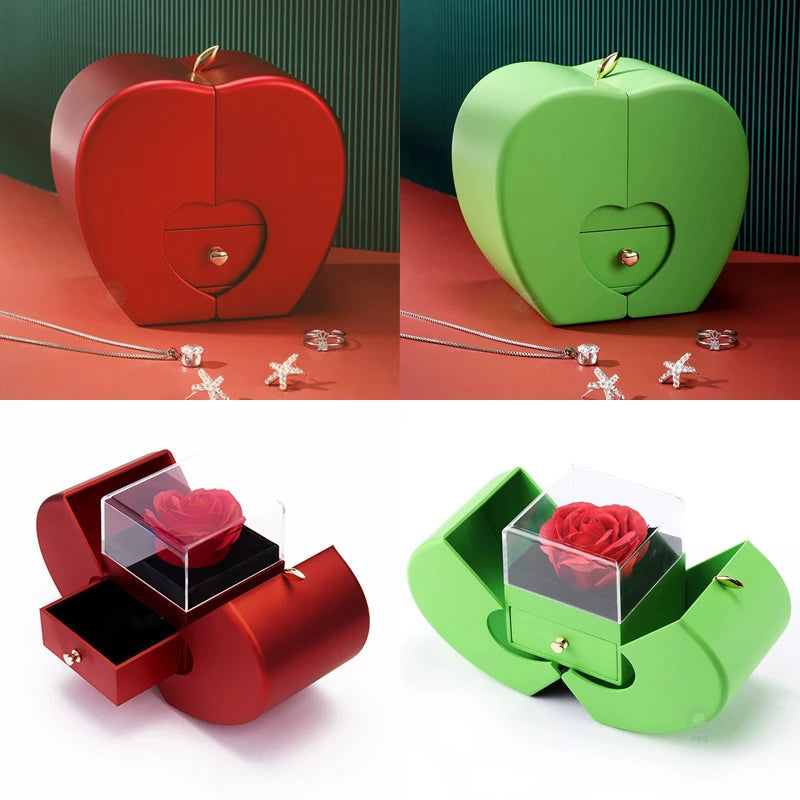 Preserved Rose Jewellery Gift Box | Includes Matching Earrings Set | A Long-Lasting Keepsake That Stays Fresh Up To 5 Years