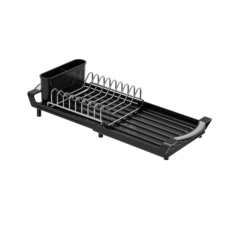 Pull Out Dish Drying Rack | Expandable Tray, Cutlery Caddy